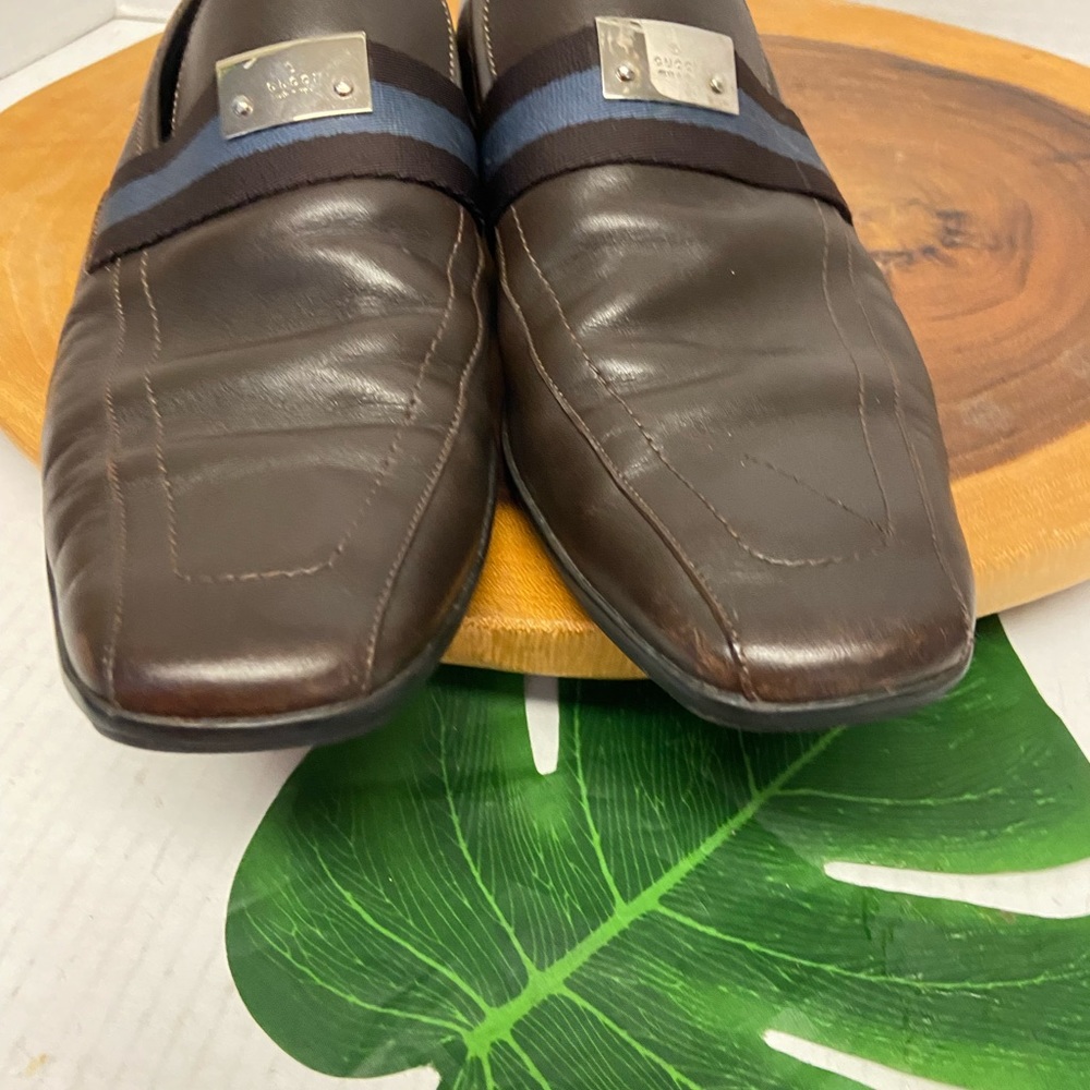 GUCCI Classic Coco Brown Striped Loafer - Picture 6 of 11